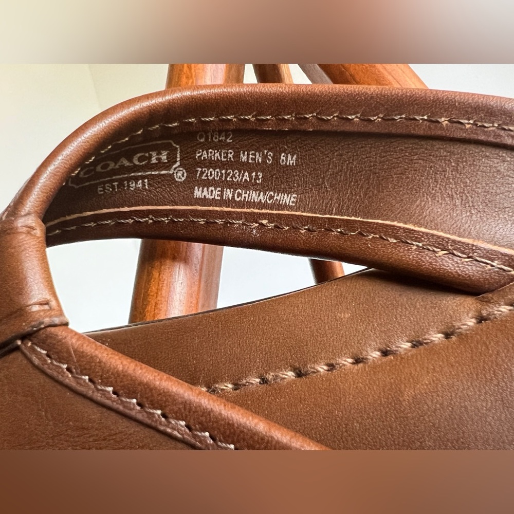 Coach Parker VTG Men’s Brown Leather Flip Flops. Sz 8M - Picture 5 of 10